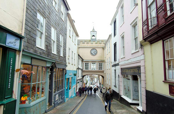 Totnes Town from the High Street