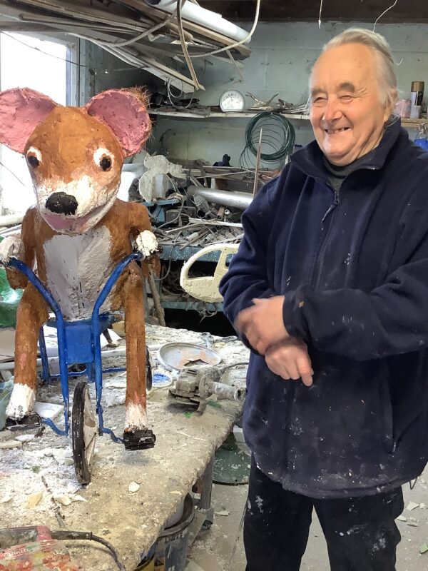 Malcolm Curley in his workshop