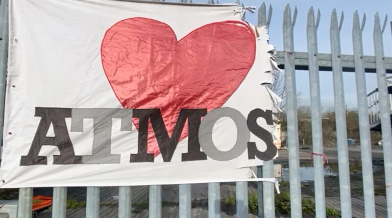 A ripped aold banner for the Atmos development