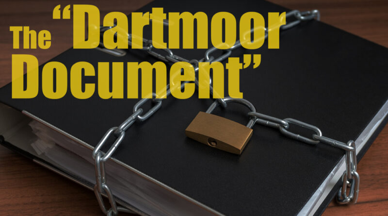 The Dartmoor Document - currently unavailable