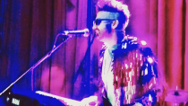 Andy Hill performing in the Barrel House Totnes