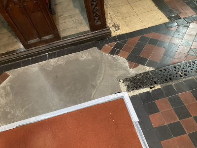 Devon TOTNES St Mary Floor. Credit is St Mary