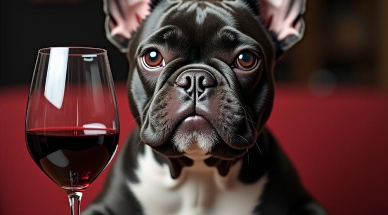 AI Image of Dog with Wine Glass