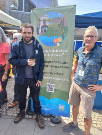 Nick Roberts in Totnes Civic Square