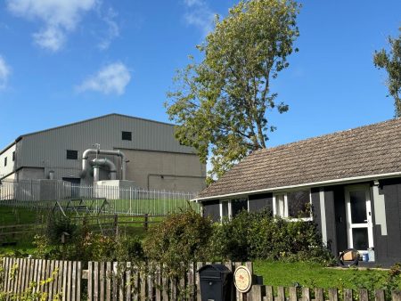 Bungalow overlooked by Treatment works - Image by Zoe Clough