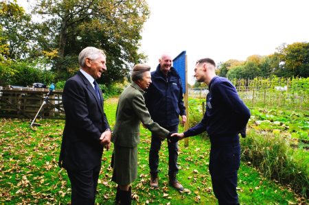 Meeting Trainee at Market Garden (with Ted Tuppen left and Chris Parsons right)