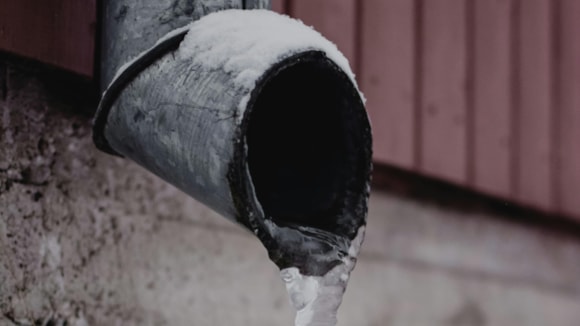 Frozen pipe image courtesy South West Water