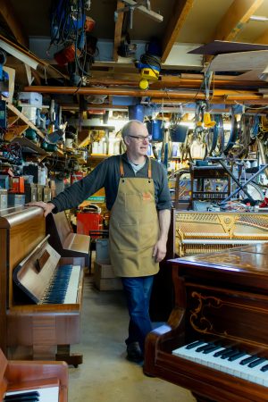 Alan Wills Piano restorer - Photo: Dannie Carter