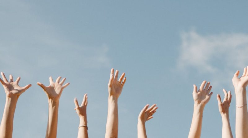 Photo by Maksim Goncharenok: https://www.pexels.com/photo/group-of-people-raising-their-hands-5430243/