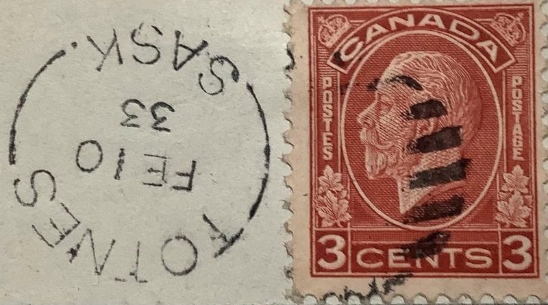 Totnes Postmark Sask image courtesy Totnes Museum