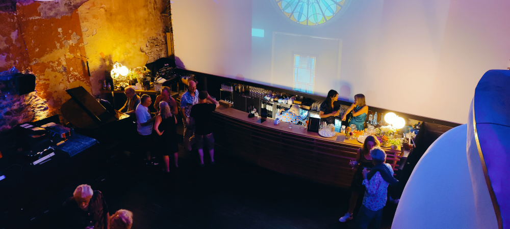 Guests start to gather for the celebrations at Totnes Cinema